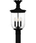 Havana Large 3-light Outdoor Post Light Earth Black