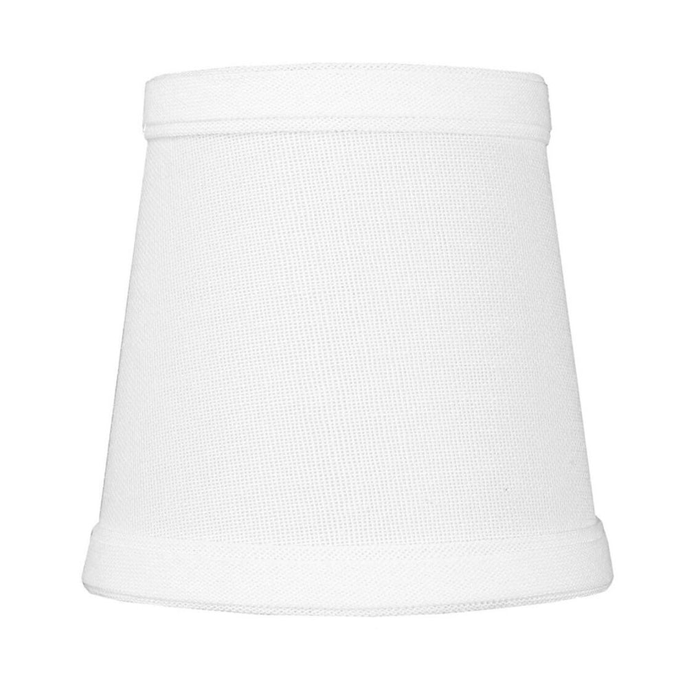 4"W x 4"H Chandelier White Linen Clip-On Lamp shade