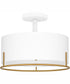 Quoizel Semi-Flush Mount Medium 3-light Semi Flush Mount White