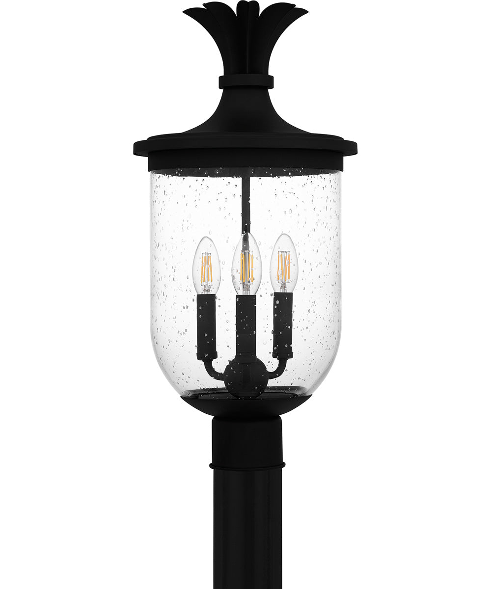 Havana Large 3-light Outdoor Post Light Earth Black