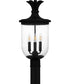 Havana Large 3-light Outdoor Post Light Earth Black