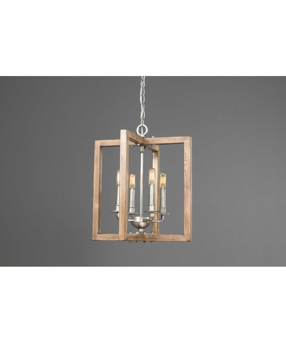Turnbury 4-Light Coastal Chandelier Light Galvanized Finish
