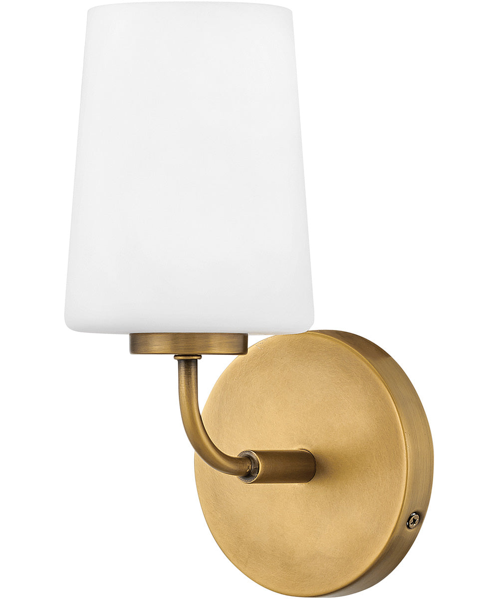Kline 1-Light Single Light Vanity in Heritage Brass