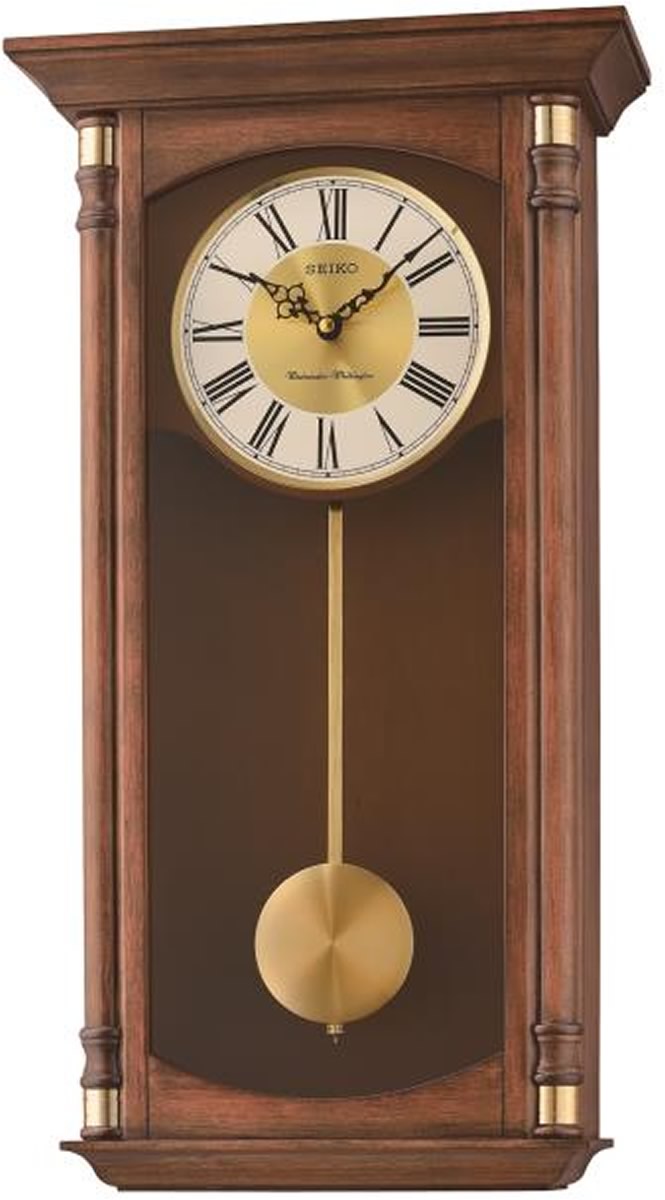 Seiko Clocks Wall with Pendulum and Chime Clock QX