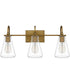 Boyton Large 3-light Bath Light Weathered Brass