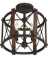 Baron Medium 3-light Semi Flush Mount Marcado Black