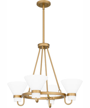 Marigold 4-light Chandelier Nouveau Painted Weathered Brass