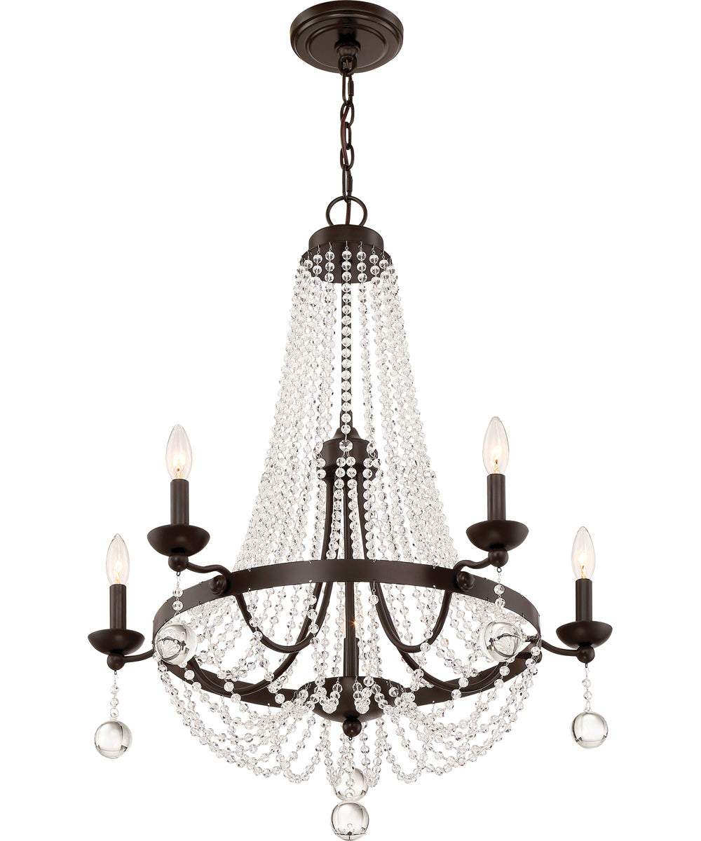 Livery 5-light Chandelier Western Bronze