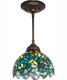 8" Wide Nightfall Wisteria Mini Pendant