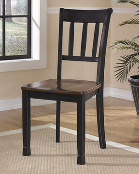 38"H Owingsville Dining Room Side Chair (Set of 2) Black/Brown