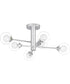 Spellbound 6-light Semi Flush Mount Polished Chrome
