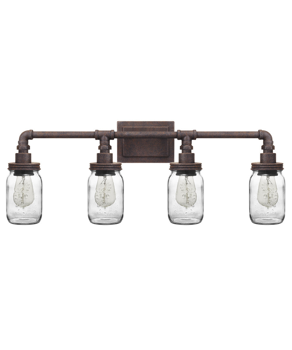 Squire Extra Large 4-light Bath Light Rustic Black