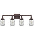 Squire Extra Large 4-light Bath Light Rustic Black