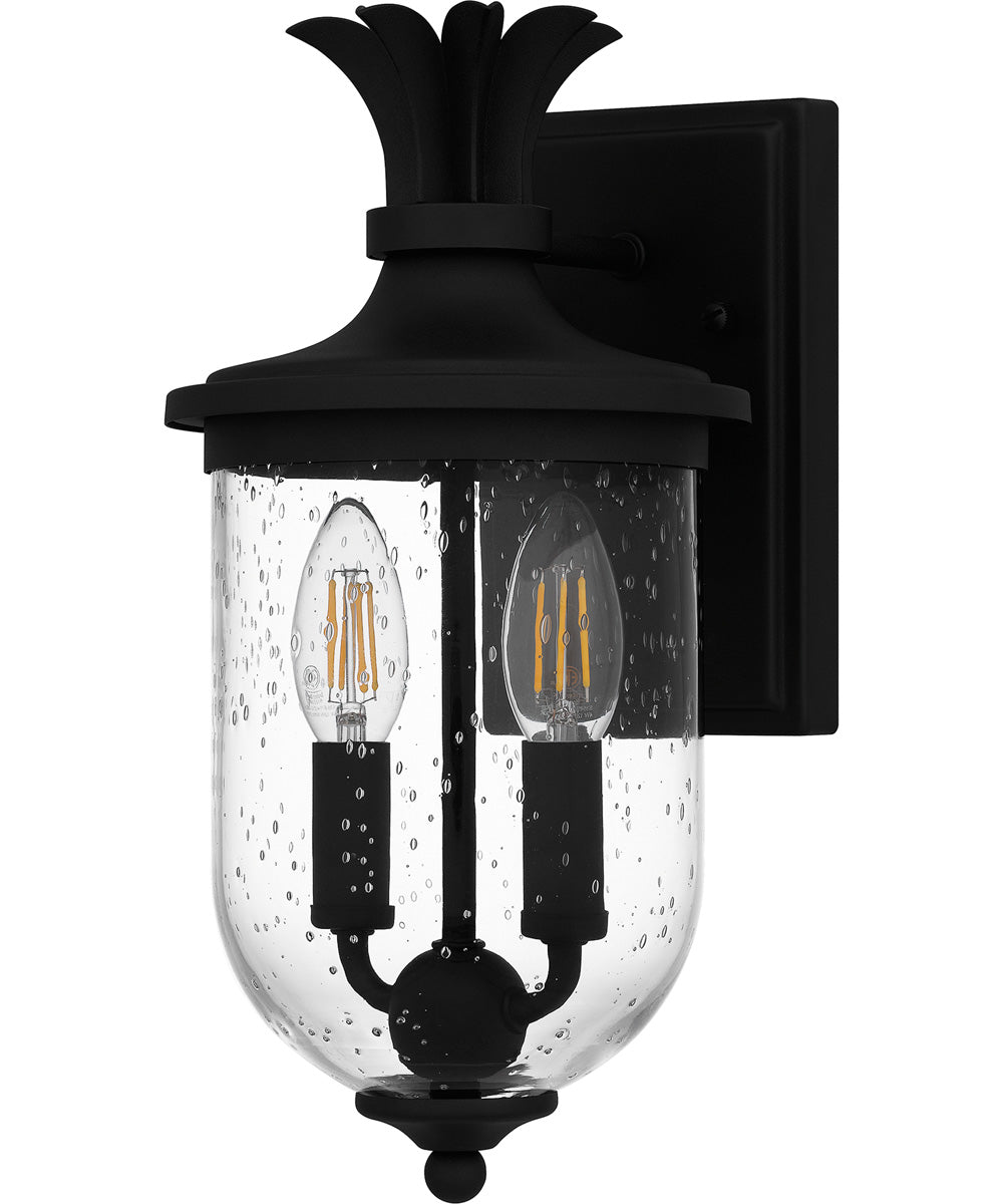 Havana Small 2-light Outdoor Wall Light Earth Black