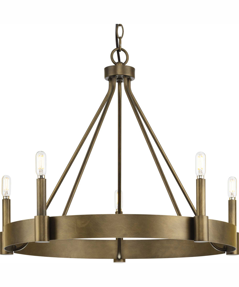 Breckenridge 5-Light Rustic Farmhouse Chandelier Aged Bronze