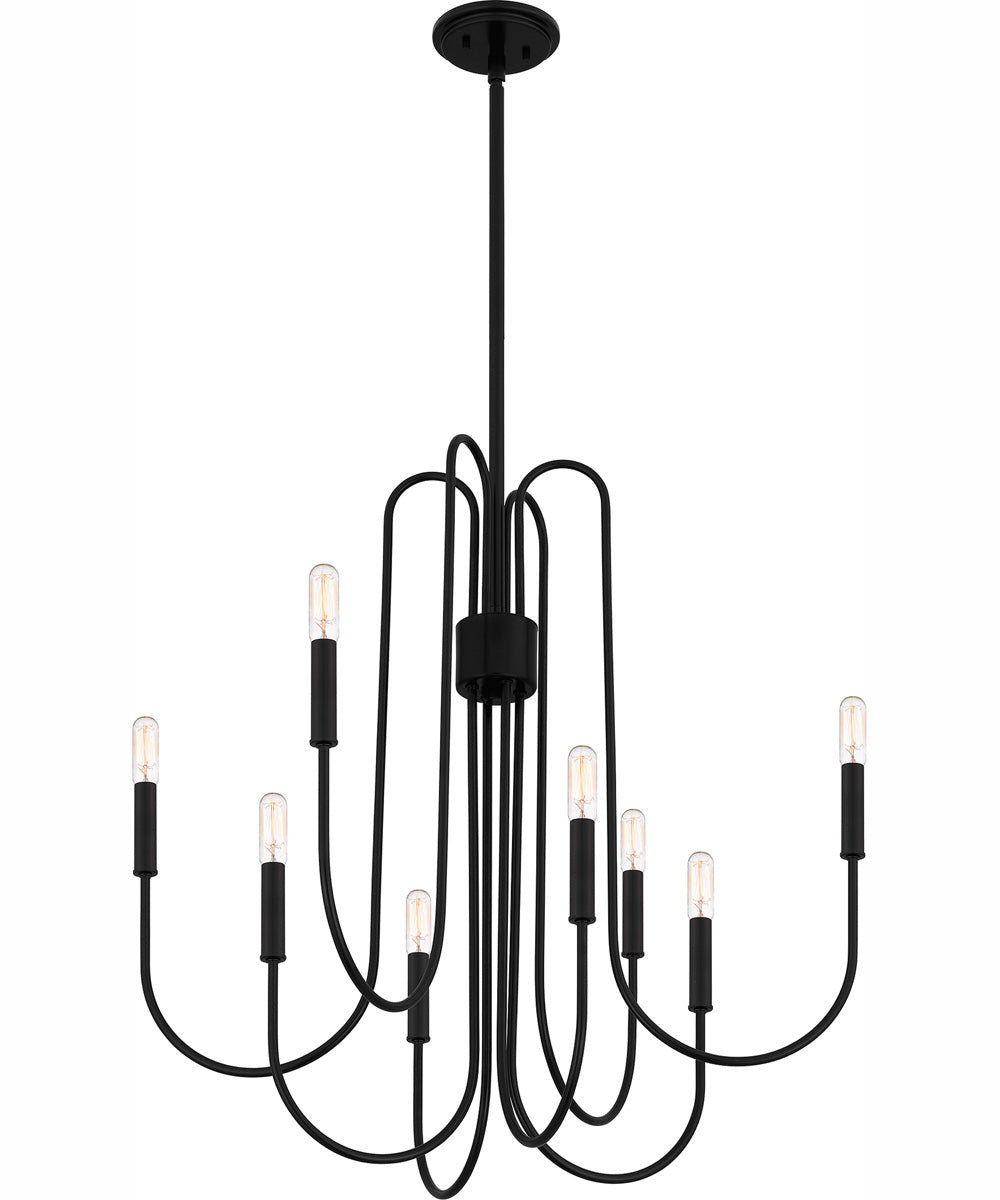 Cabry 8-light Chandelier Mystic Black
