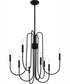 Cabry 8-light Chandelier Mystic Black