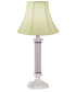 23"H Battersby Table Lamp Satin Nickel by Laura Ashley with Egg Shell Shantung Bell Shade