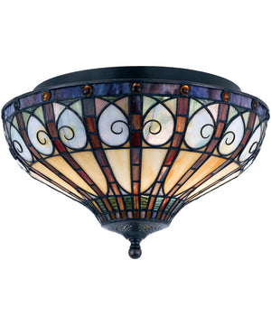 Ava Medium 2-light Flush Mount Vintage Bronze