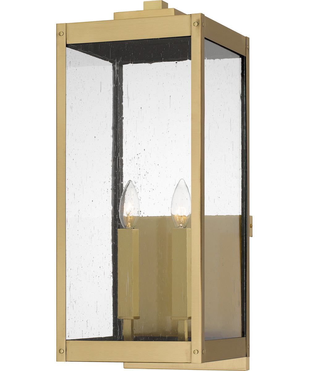 Westover Extra Large 2-light Outdoor Wall Light Antique Brass