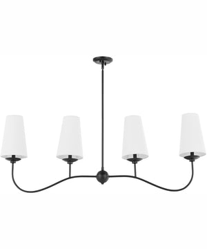 Euphora 4-light Chandelier Matte Black