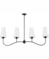 Euphora 4-light Chandelier Matte Black