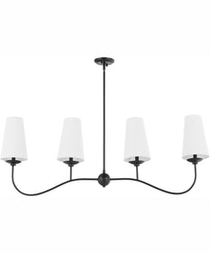 Euphora 4-light Chandelier Matte Black