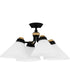 Quoizel Semi-Flush Mount Extra Large 4-light Semi Flush Mount Matte Black