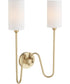 Tamara Day's Charlotte 2-light Wall Mount Light Fixture Aged Brass
