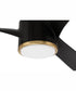 60" Phoebe 1-Light Ceiling Fan Flat Black/Satin Brass