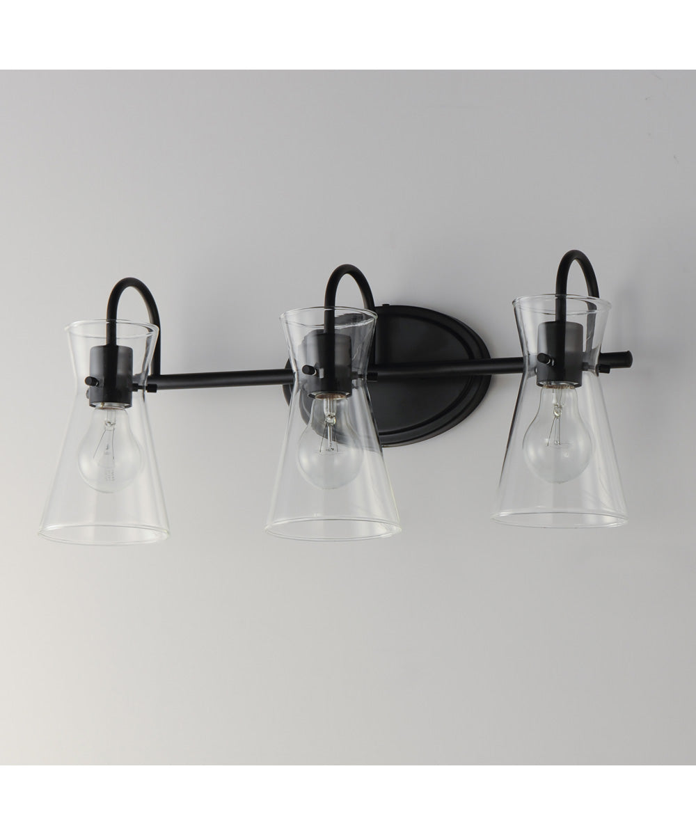 Ava 3-Light Bath Vanity Black