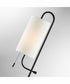Xandra 1-Light Floor Lamp Black/Off White Fabric Shade