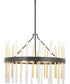 Orrizo 6-Light Clear Glass Luxe Chandelier Light Matte Black