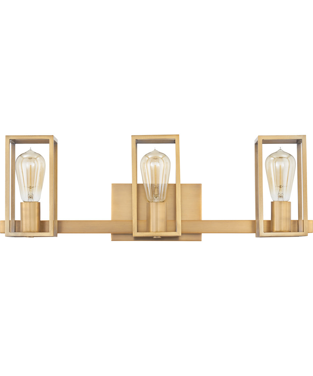 Leighton Large 3-light Bath Light Weathered Brass