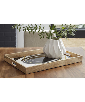 Rhyslen Tray Black/White/Gold