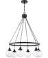 Que 6-Light Chandelier Flat Black