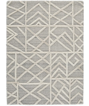 5'x'7' Karah Medium Rug Gray/Ivory