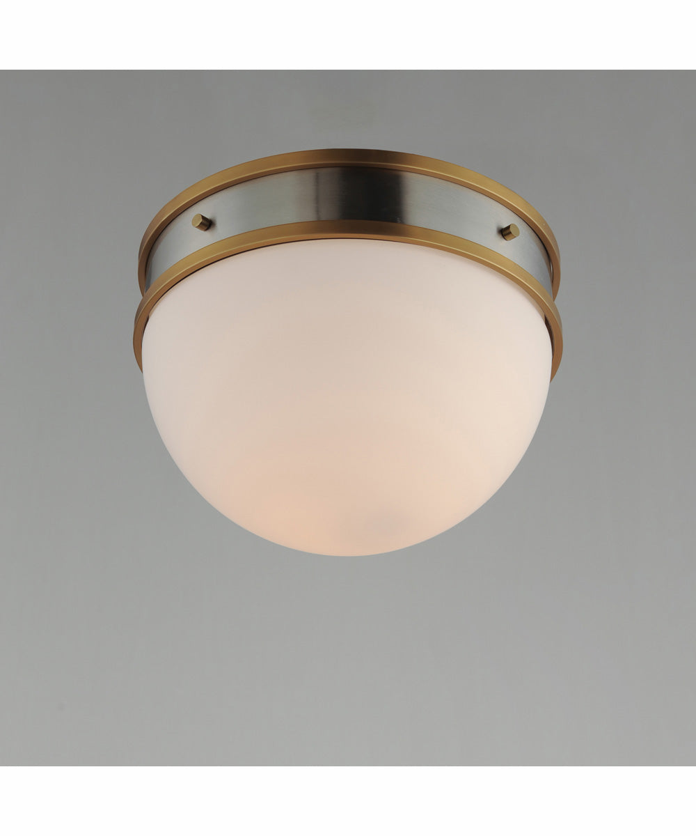 Duke 1-Light Flush Mount Satin Nickel / Satin Brass