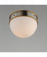 Duke 1-Light Flush Mount Satin Nickel / Satin Brass