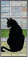 42"H x 20"W Cat in Window Stained Glass Window