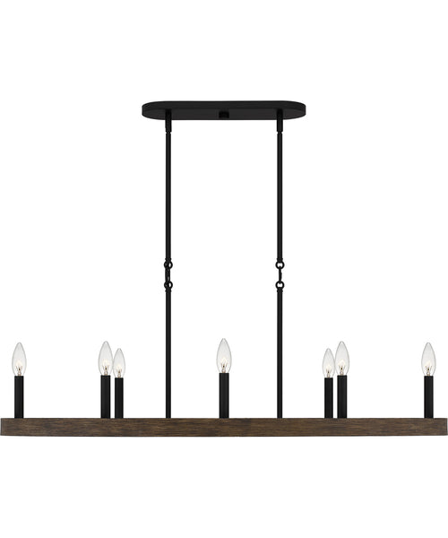 Hendrix Medium 9-light Island Light Matte Black HDR842MBK