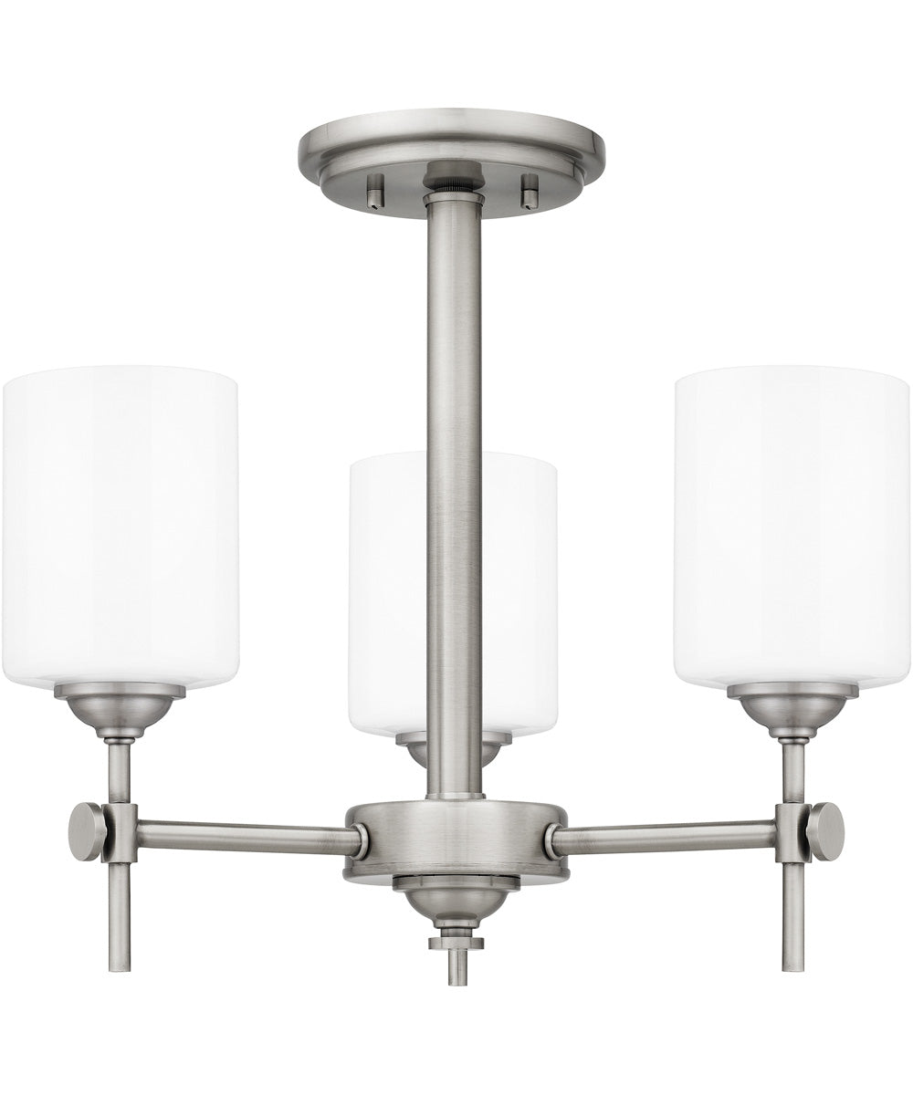 Aria 3-light Semi Flush Mount Antique Polished Nickel
