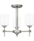Aria 3-light Semi Flush Mount Antique Polished Nickel