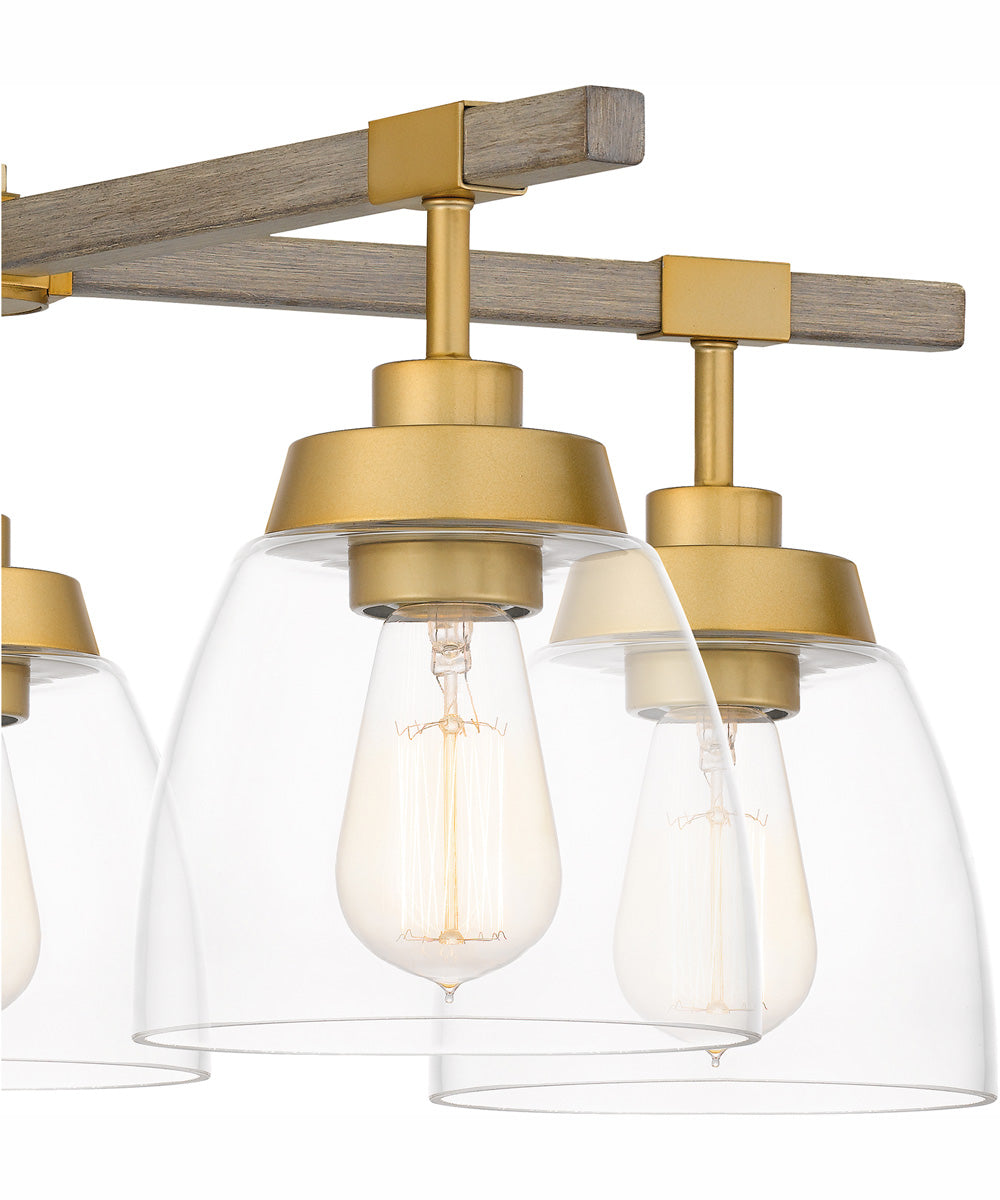 Burkett 5-light Chandelier Light Gold