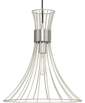 Lorin 1-Light Mid-Century Modern Metal Pendant Light Burnished Nickel