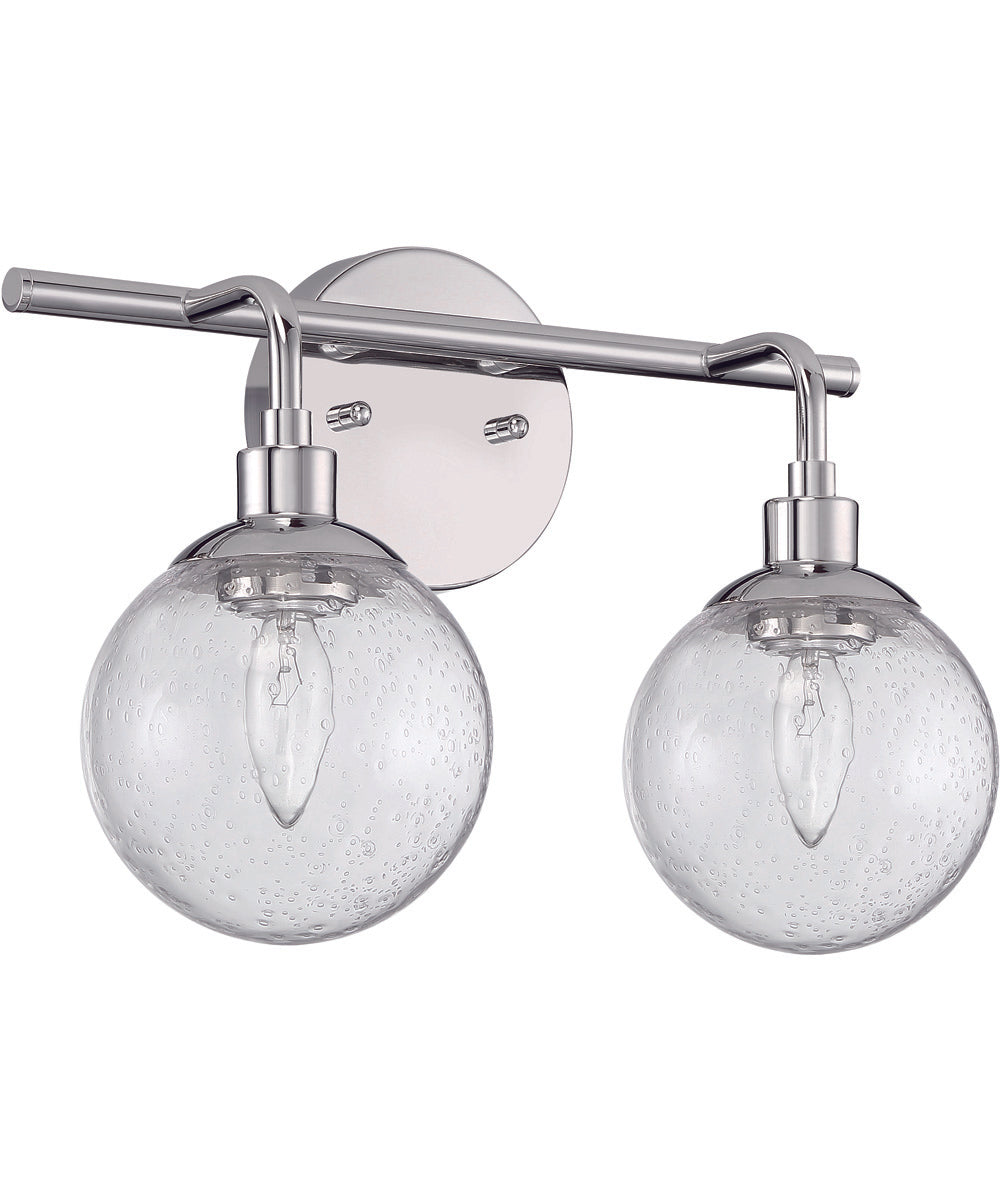 Que 2-Light Vanity Chrome