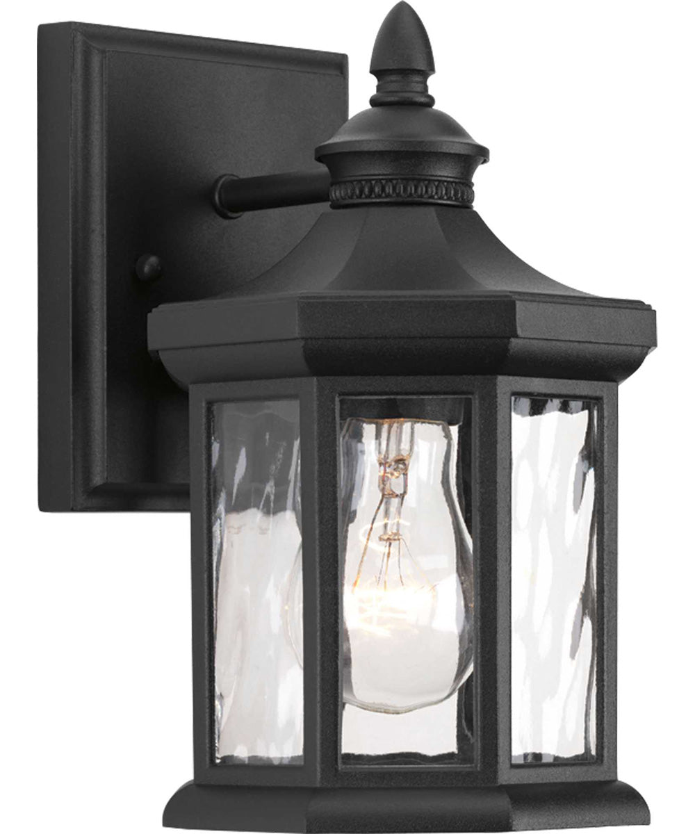 Edition 1-Light Small Wall Lantern Textured Black