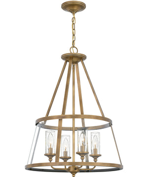 Barlow 4-light Pendant Weathered Brass