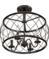 Dury Small 4-light Semi Flush Mount Palladian Bronze
