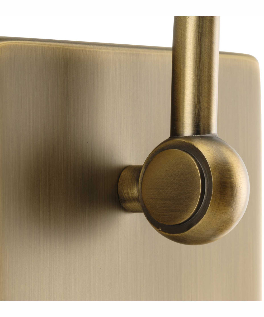 Preston 1-Light Coastal Bath Vanity Light Vintage Brass